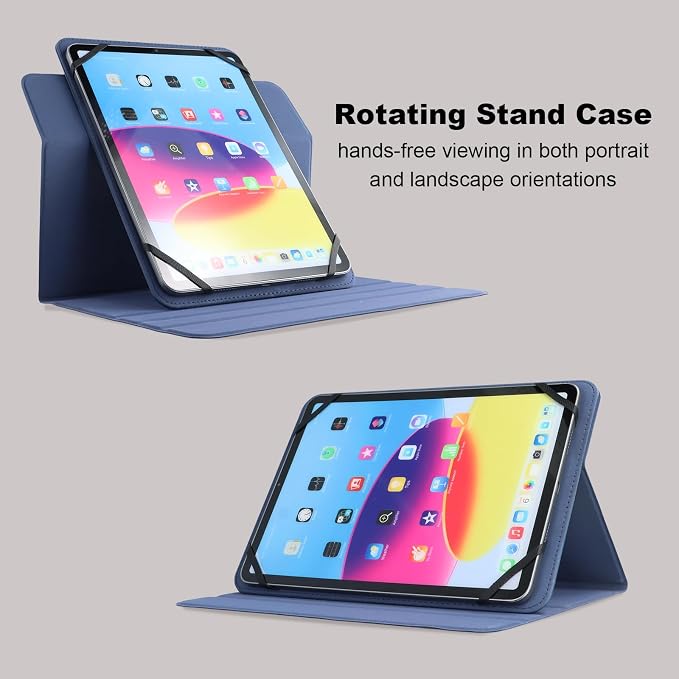 Dteck Universal Case (7.9 to 8.4) - Fold Stand Protective Flip Case for Apple iPad mini/Samsung Galaxy Tab 8.0 8.4 /Lenovo Tab 8 /onn. 100003561 8 Tablet Pro/Android Tablet 8 Inch (Blue Pink)