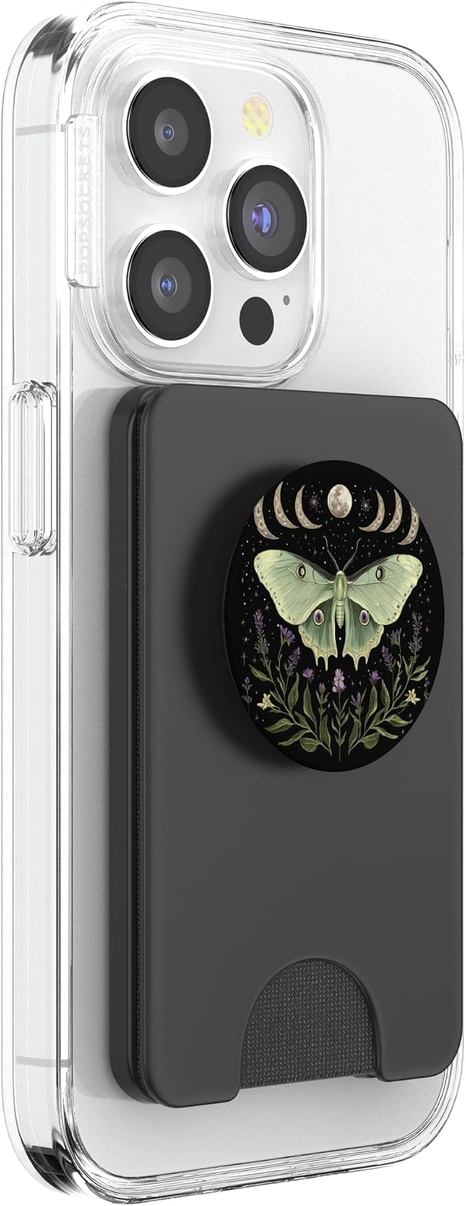 Luna Moth Lover Moon Phase Entomology Bug Flying Insect PopSockets Adhesive PopGrip