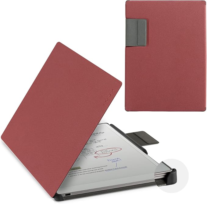 CoBak Premium Magnetic Case for Remarkable Paper Pro 2024 Released 11.8 inch PU Leather Smart Auto Sleep/Wake Book Folio Cover with Corner Protection and Pen Holder Strap Coffee Brown