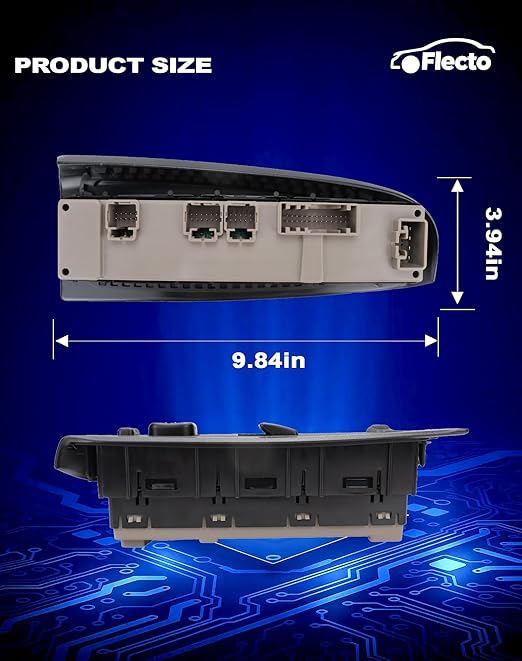 Flecto Master Power Window Switch Driver Side 15883318 with Door Lock & Bezel Compatible with 2003-2007 Chevy Silverado 1500 2500 3500 2003-2007 GMC Sierra 1500 2500 3500 Replace 920-023