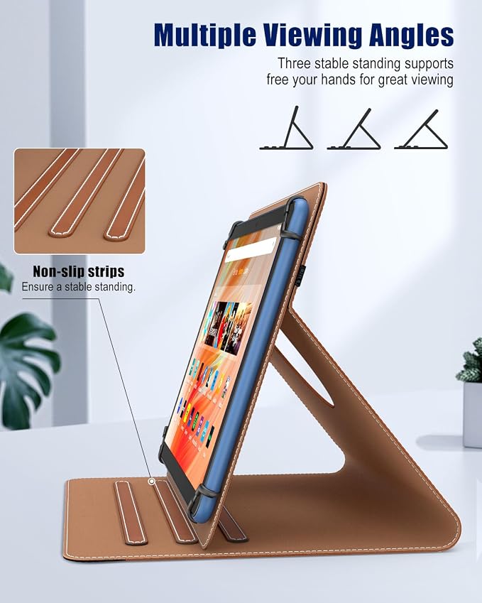 TiMOVO Universal Rotating Case for 11 Inch Tablet Black | 360 Degree Rotating Stand Pen Pocket 9 10 10.1 Inch Android Touchscreen Compatible