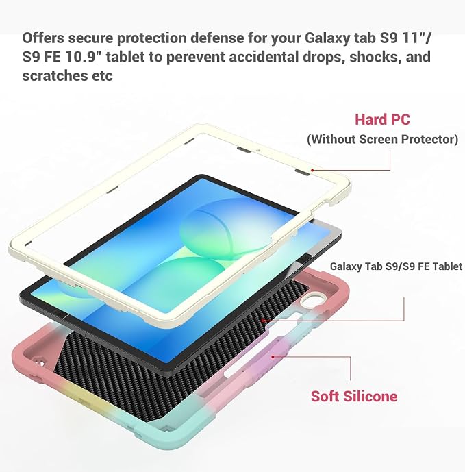 Case for Samsung Tab A7 Lite 8.7 inch 2021 Release SM-T220/T225/T227u Shockproof Cute Kids Silicone Protective Cover for Galaxy Tab A7 Lite 8.7 inch with Kickstand Shoulder Strap Red+Black