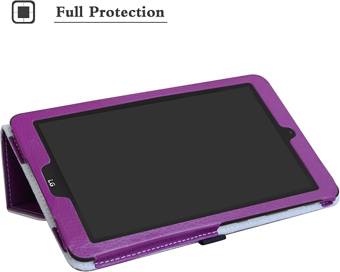 Mama Mouth Black Leather Folio Case for LG G Pad X2 8.0 Plus/Sprint G Pad F2 8.0 2-Folding Stand Cover Tablet Case