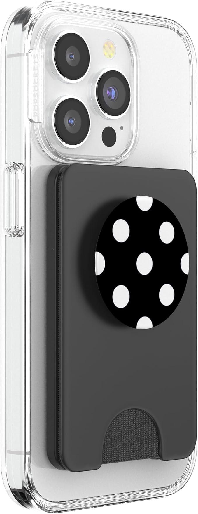Polka Dot Black and White Pattern PopSockets Adhesive PopGrip