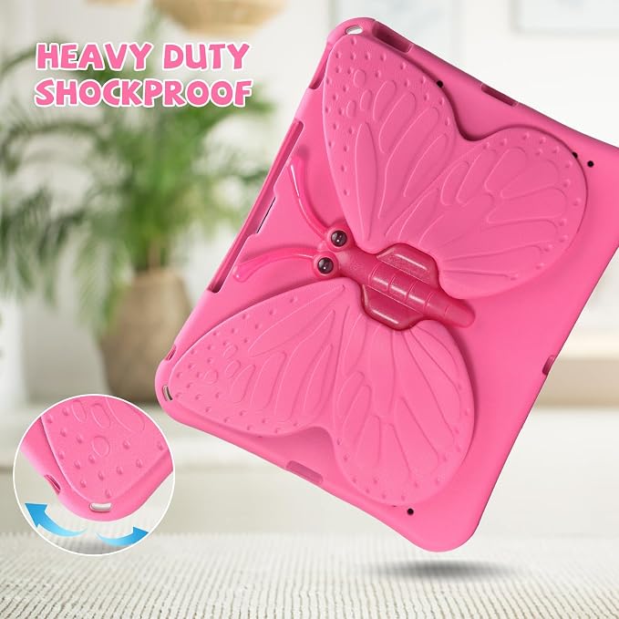 Kids Case for iPad Air 13 (2026/2025/2024) M4/M3/M2 &amp iPad Pro 13 2024 &amp iPad Pro 12.9 Cover 6th/5th/4th/3rd Gen (2022/2021/2020/2018) DIY Figures EVA Rubber Handle Stand Shockproof Bumper