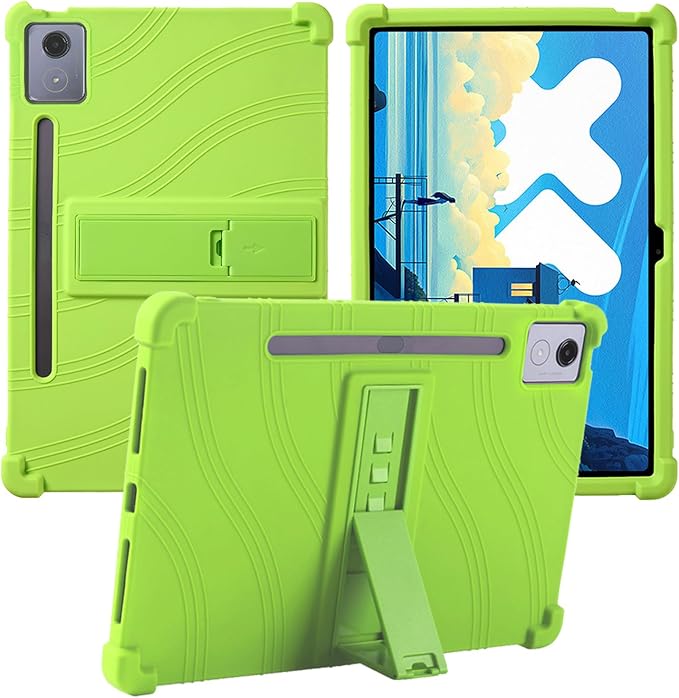 for Lenovo Idea Tab Pro 12.7 inch Tablet CaseBOVUGAC Soft Silicone Adjustable Stand Shockproof Kids Friendly for Lenovo Idea Tab Pro Tablet(Black)