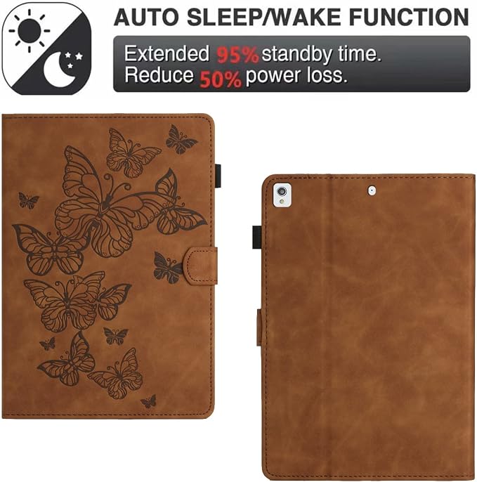 Case for iPad 9th/8th/7th Generation iPad 10.2 Case (2021/2020/2019 Model iPad 9/8/7 Case) PU Leather Folio Folding Stand Cover for iPad 10.2 inch Auto Wake/Sleep Hummingbird