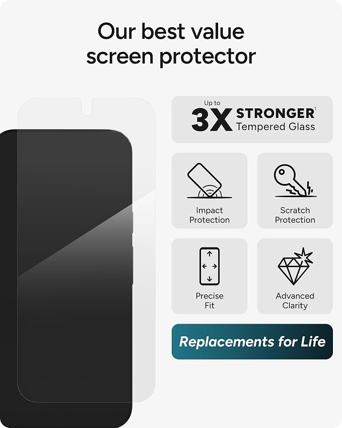 ZAGG Glass+ Google Pixel 10 Pro Fold Screen Protector (Front Screen Only) – Extreme Impact &amp Shatter Protection Scratch-Resistant Smudge-Resistant InvisibleShield Easy Installation