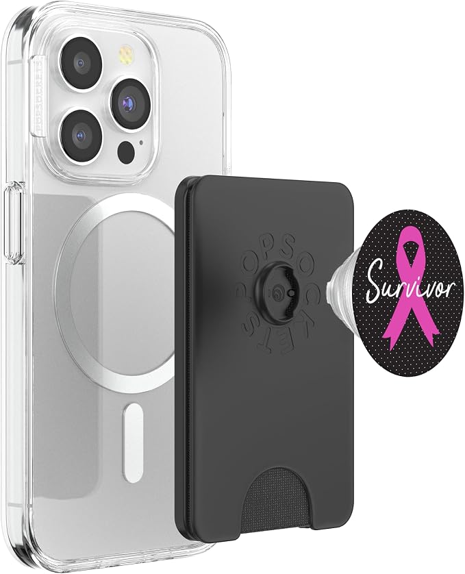 Breast Cancer Survivor Pink Ribbon PopSockets Adhesive PopGrip