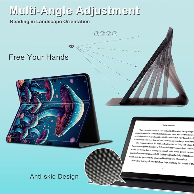 for 6 Kindle 2024 and 2022 (11th Generation) Case Slim Lightweight Smart Cover Case with Auto-Wake/Sleep for Kindle 2024Beach Starfish