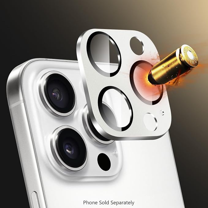 SAHARA - Ultra-Strong Camera Lens Protector for iPhone 16 Pro/16 Pro Max (2-Pack) Black (ZD00161)