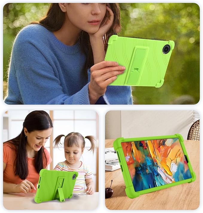 Case for TCL TAB 8 NXTPAPER 5G 8.7-Inch Tablet – Shockproof Silicone Protective Cover with Kickstand Drop-Resistant Business Style (Black)