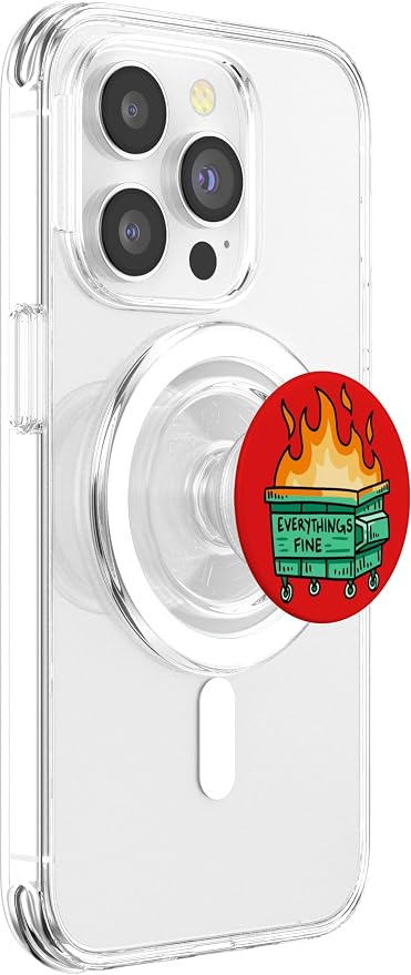 PopSockets Phone Grip – Funny PopSocket - Everythings Fine PopSockets Adhesive PopGrip