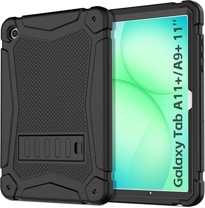 Shockproof Case for Samsung Galaxy Tab A11 Plus 11 inch 2026 with Built-in Kickstand 3 Layers Heavy Duty Protection Cover for Tab A9+ 10.9 2023 Blush Pink