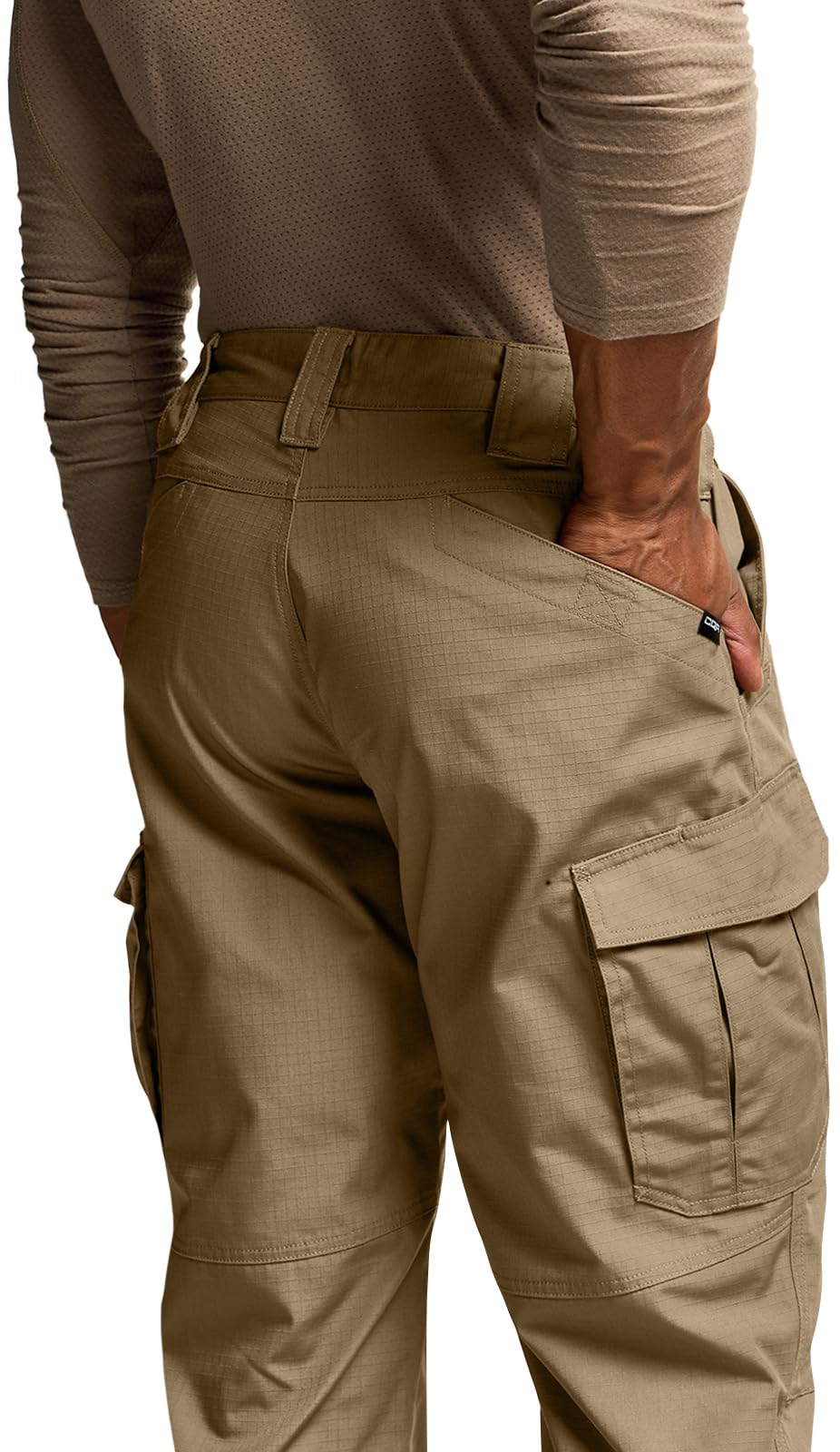 CQR Men's Tactical Pants, Water Resistant Ripstop Cargo Pants, Lightweight EDC Work Hiking Pants, Outdoor Apparel, Raider Mag Pocket Cougar, 36W x 30L