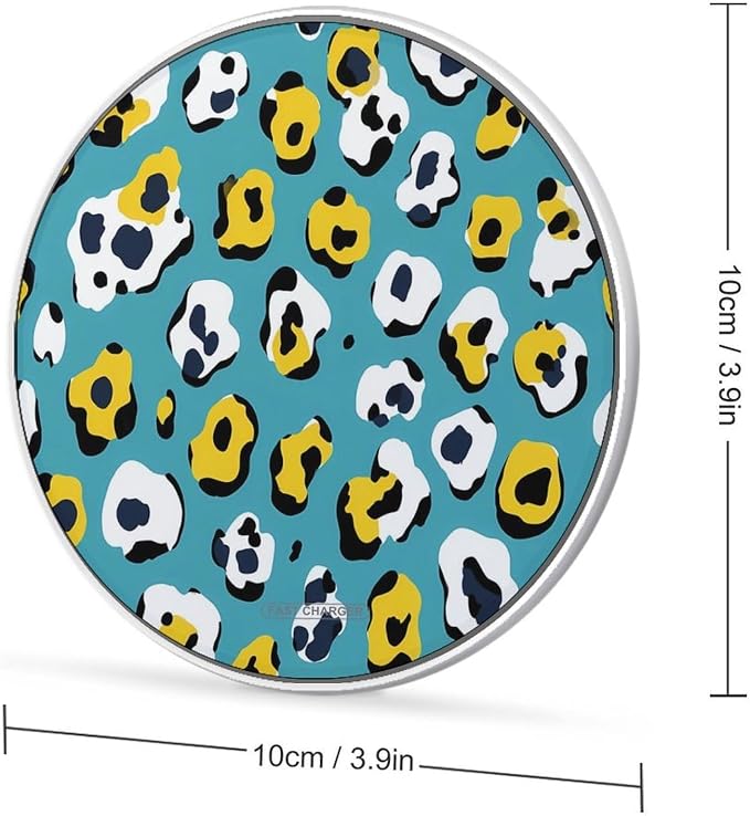 Leopard Print (2) Wireless Charger SlimWireless Charging Pad Anti-Slip Charger Mat for Men Women