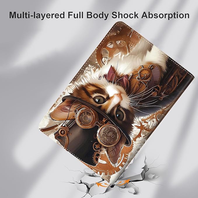 Case for iPad (A16) 11th Generation 11 Inch (2025) iPad 10th Generation 10.9 Inch (2022)，Slim Fit Foldable Standing Cover Case with Auto Sleep/Wake ，Moth Moon