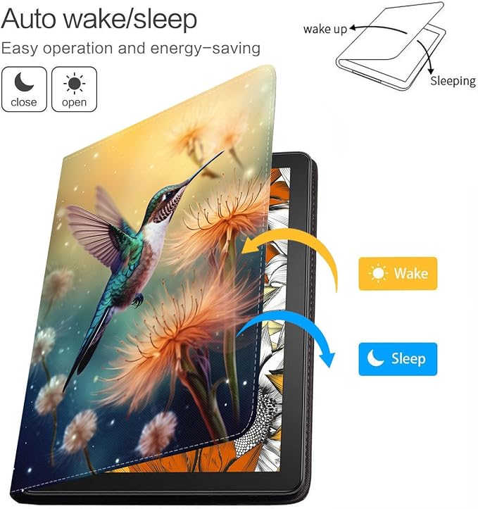 Case for Samsung Galaxy Tab A 8.0 2019 (SM-T290/T295/T297) Slim Lightweight PU Leather Stand Cover with Auto Wake/Sleep for Galaxy Tab A 8.0 Inch Abstract Watercolor Art Dogs