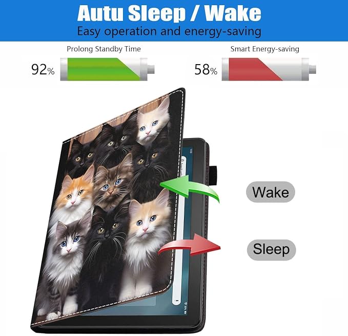 Case for Amazon Fire HD 8/HD 8 Plus Tablet (8 12th/10th Generation 2024/2022/2020 Release) Slim PU Leather Stand Folio Cover with Auto Wake Sleep African Woman Wolf