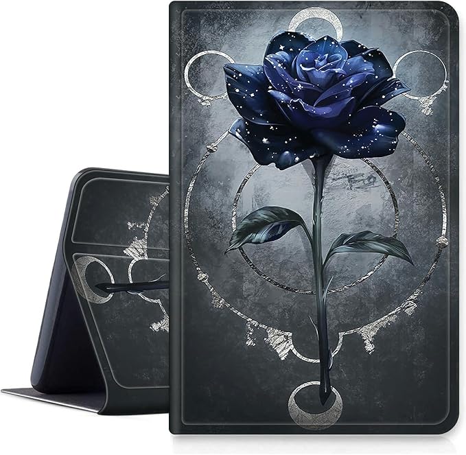 Case for Fire 7 Tablet &amp Fire 7 Kids (12th Gen 2022 Release) - Slim PU Leather Protective Smart Cover with Auto Sleep/Wake &amp Multi-Angle StandBlue Dandelion