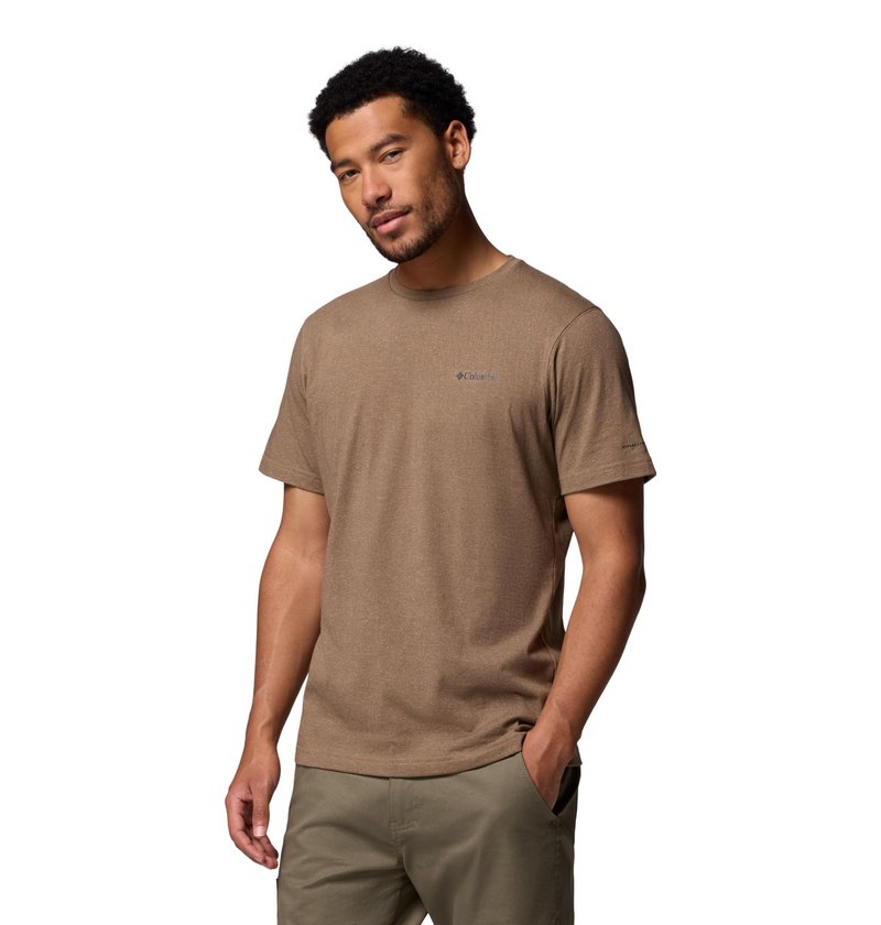 Columbia Mens Thistletown Hills Short Sleeve T-Shirt, Delta Heather, Small