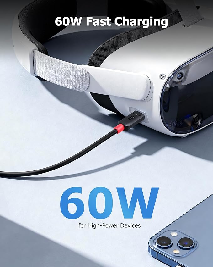 Cable Matters Unidirectional 10Gbps Active USB C Cable 10ft / 3m | [4K@60Hz Video 60W Charging 10Gbps Data Transfer] for Apple Vision Pro Meta Quest 3 VR Headsets Portable Monitors