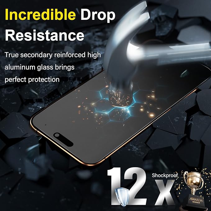 YWXTW 2 Pack Matte Screen Protector for iPhone 14 Pro Max 6.9 Inch + 1 Set Camera Lens Protector Anti Glare Anti Fingerprint 14 Pro Max Glass Screen Protector Bubble Free Smooth as Silk