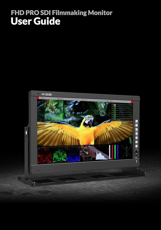 LILLIPUT 17.3" Q17 FHD PRO SDI Filmmaking Monitor 3D Lut HDR Waveform/Vector/Histogram/4 Bar Display/Audio Vector/Level Meter with Gold mount and 19" rack mount ears by VIVITEQ