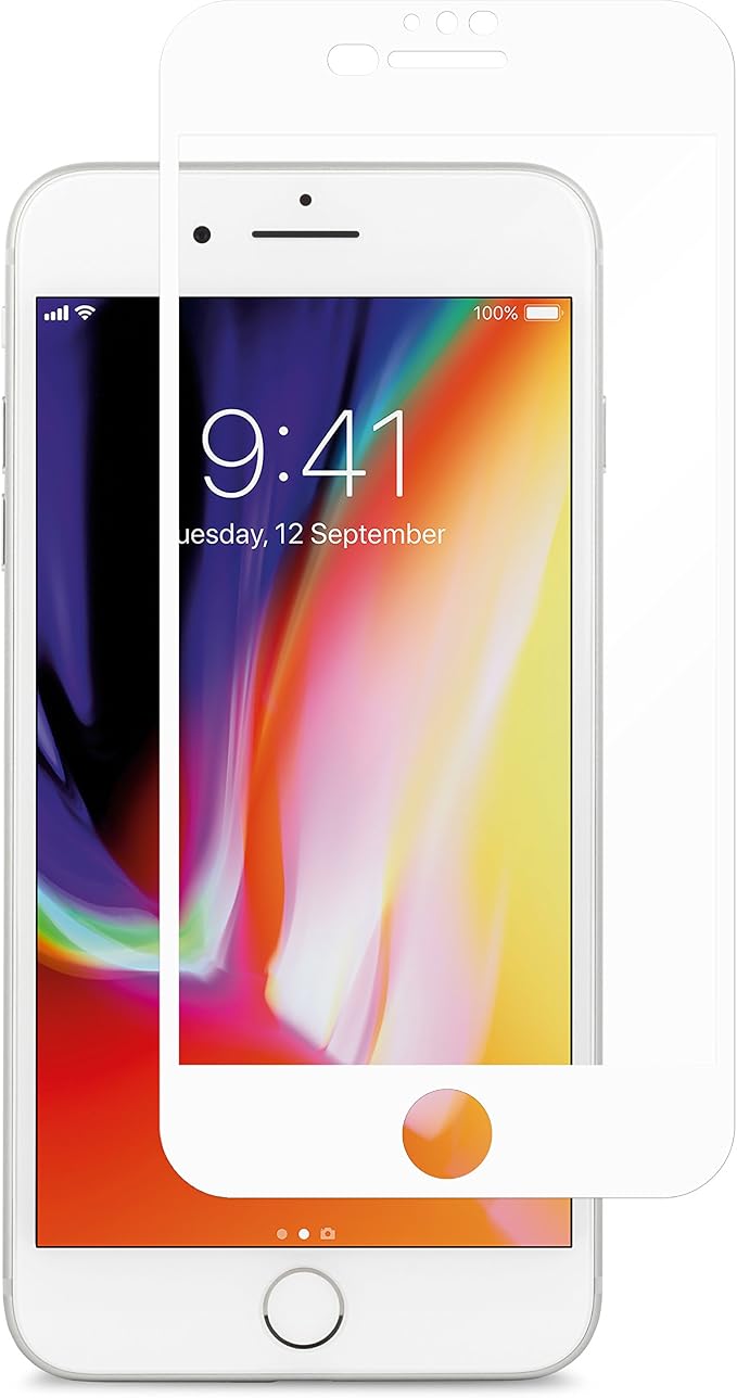Moshi iVisor AG - Anti-Glare Screen Protector for iPhone 8 Plus / 7 Plus (White)