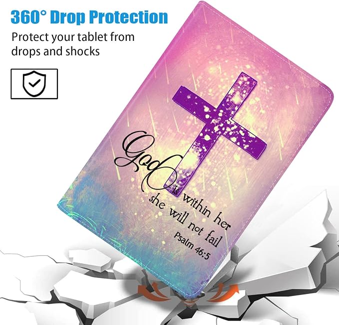 Case for Samsung Galaxy Tab S5e 10.5 inch 2019 Tablet [SM-T720/T725/T727] Slim PU Leather Case Adjustable Stand with Auto Wake/Sleep - Bible Verse Proverbs 31:25
