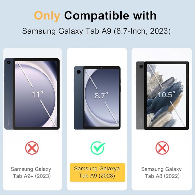 Case for Samsung Galaxy Tab A11 Plus 2026 &amp Galaxy Tab A9+ 11 Slim Smart Stand Cover with Auto Wake/Sleep Shockproof Protective Shell for Work &amp School Astronaut