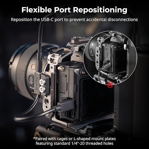 SMALLRIG USB-C Male to Female Data Cable (7.9 inch) 240W Fast Charging / 20Gbps Data Transfer for Camera Cages &amp L-Shaped Plates USB 3.2 Gen 2x2-5078