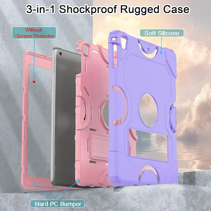 ZoneFoker Case for iPad 6th/5th Generation (9.7 Inch 2018/2017 Model) iPad Air 2 / 1st iPad Pro 9.7 Heavy Duty Shockproof Rugged Protective Case Alpine Green