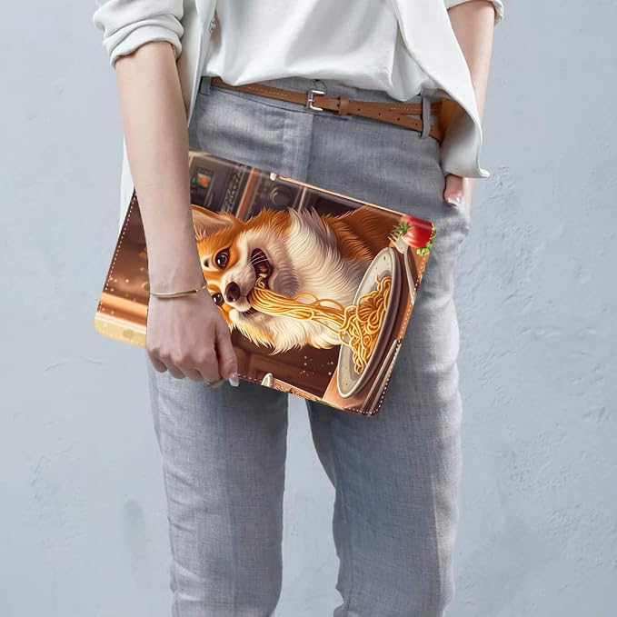 Case for iPad (A16) 11th Generation 11 Inch (2025) for iPad 10th Generation 10.9 Inch (2022) Slim Folding Stand Cover with Auto Wake/Sleep Corgi Dog Eating Ramen 2