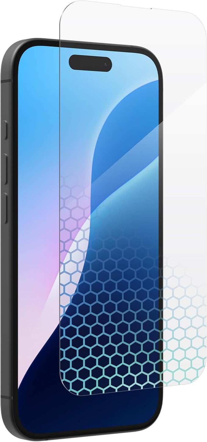 ZAGG - 5 Pack - InvisibleShield Glass XTR4 iPhone 16 / 15 Screen Protector - Blue-Light Filtration 11X Stronger Scratch &amp Smudge-Resistant Surface Anti-Reflective Technology (Ships in bulk pack