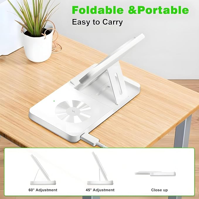 3-in-1 Wireless Charging Station with a Foldable Charging Base Compatible with Multiple Devices Featuring a 15W Fast-Charging Adapter Suitable for iPhone Apple Watch(Black)