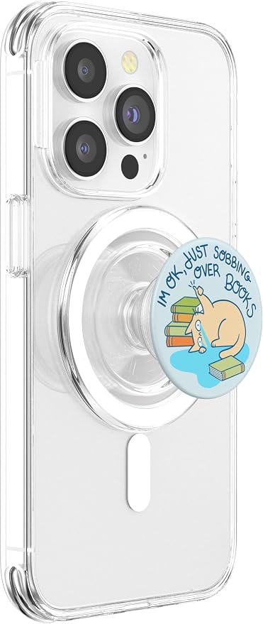 PopSockets Phone Grip &amp Stand - Bookish Cat PopSockets Adhesive PopGrip