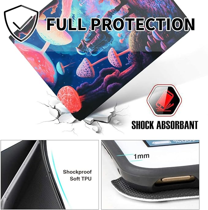 for 10.1 Amazon Fire HD 10 Tablet (13th Generation 2023 Release)PU Leather Multi-Angle Anti Slide Stand Cases with Auto Wake/SleepAnimals Dog Paws Galaxy