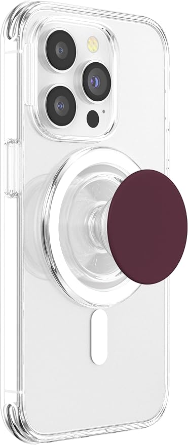 Cute Simple Minimalist Color Wine Red PopSockets PopGrip for MagSafe