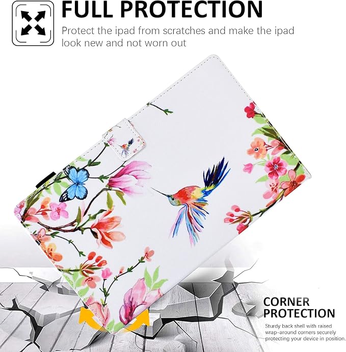 Case for Galaxy Tab A11+ Plus 2026/ A9 Plus 2024 11-Inch Funut PU Leather Folio Cover Multi-Angle Stand with Auto Wake/Sleep Case for Samsung Galaxy Tab A9 Plus/A9+ Tablet Bird