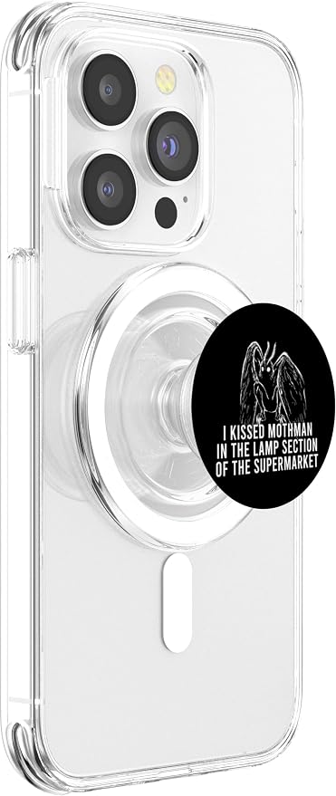 Mothman Cryptid I Kissed Mothman In The Lamp Section PopSockets Adhesive PopGrip