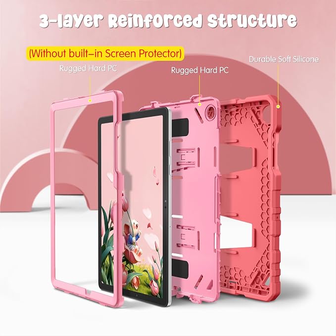 Fintie Kid-Friendly Case for Samsung Galaxy Tab A11+/A9+ 11'' Black | Rugged Shockproof Case Kickstand &amp Shoulder Strap Adjustable Stand 3-Layer Drop Protection for Learning &amp Travel