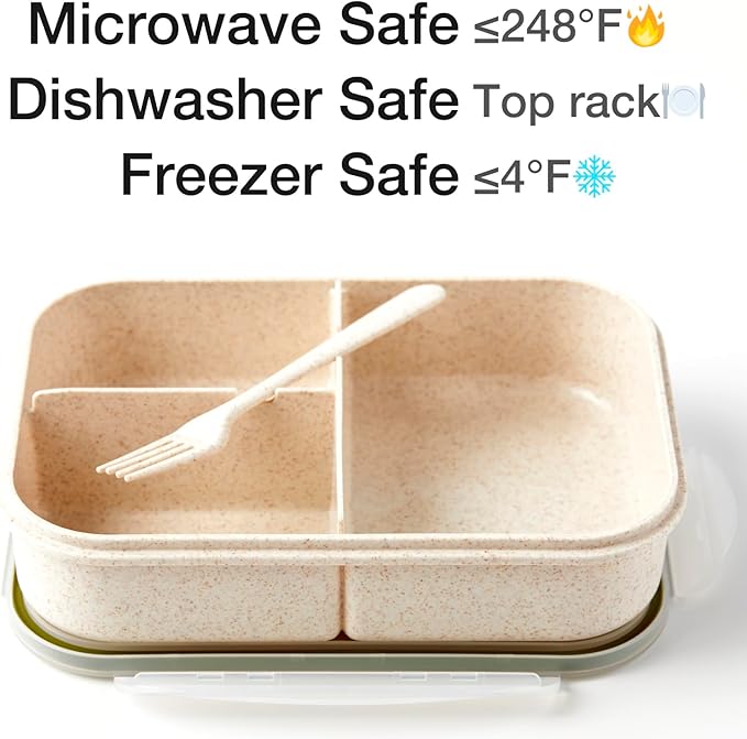 SEVENY Bento Lunch Box For Adults & Body Builders, White
