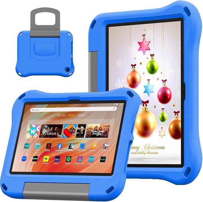 10 inch Tablet Case for kids(Compatible with 13th/11th Gen 2023/2021) (Incompatible with iPad Samsung 10 inch Tablet)Light Weight Shock Proof Convertible Handle Stand Kids Case (A-Light Blue)