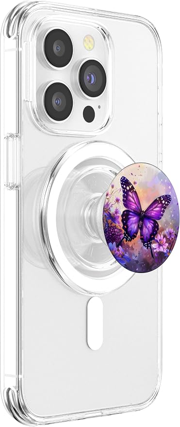 Dreamy Purple Butterflies PopSockets Adhesive PopGrip
