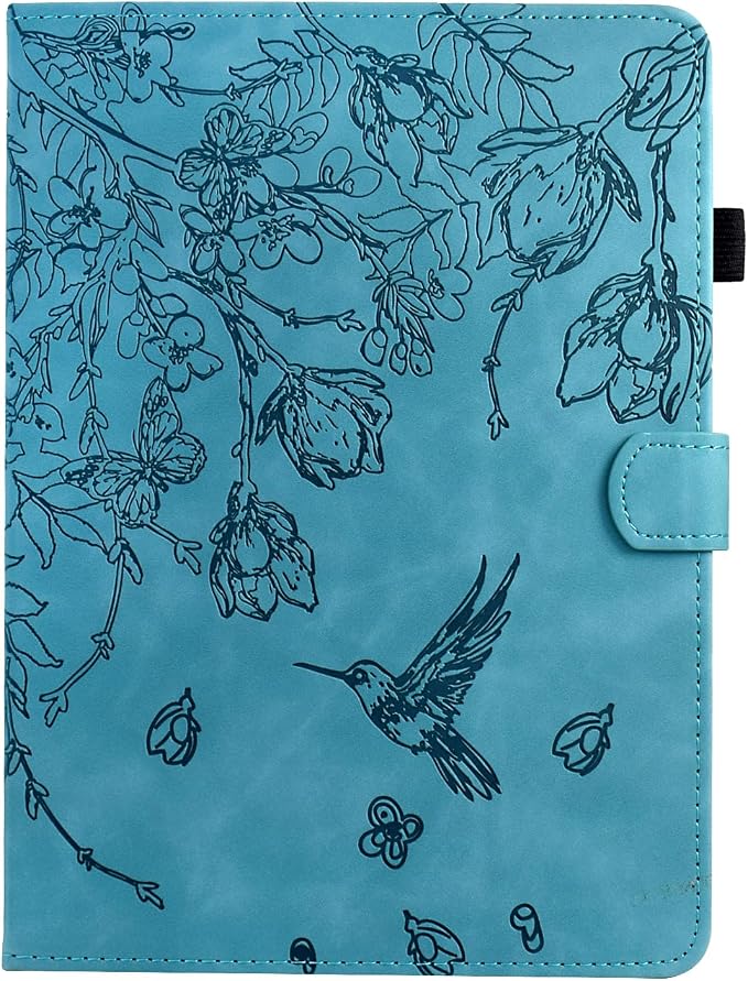 Case for iPad 9th/8th/7th Generation iPad 10.2 Case (2021/2020/2019 Model iPad 9/8/7 Case) PU Leather Folio Folding Stand Cover for iPad 10.2 inch Auto Wake/Sleep Hummingbird
