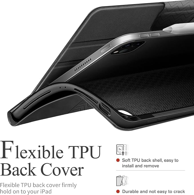 auaua Case for iPad Pro 11 inch (4th 3rd 2nd &amp 1st Gen) with Pencil Holder Auto Sleep/Wake PU Leather (Brown)