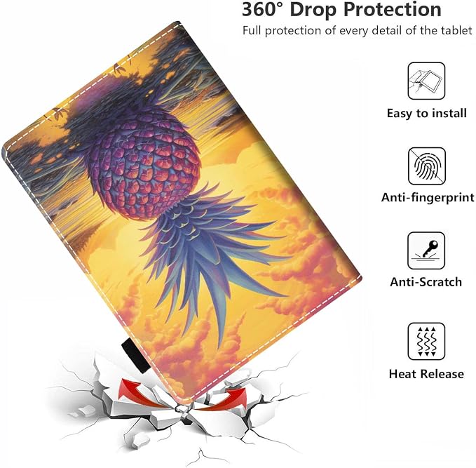 Case for Amazon Kindle Fire HD 8/Fire HD 8 Plus Tablet (12th/10th Generation 2024/2022/2020 Release) - PU Leather Folio Cover with Smart Auto Wake/Sleep Bald Eagle