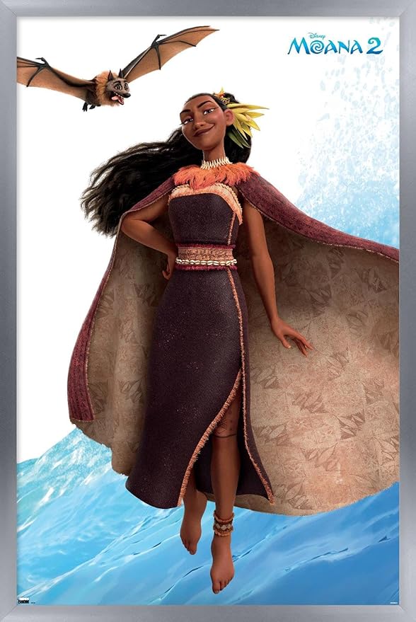 Trends International Disney Moana 2 - Matangi Wall Poster, 34L x 22.4W, Silver Framed Version