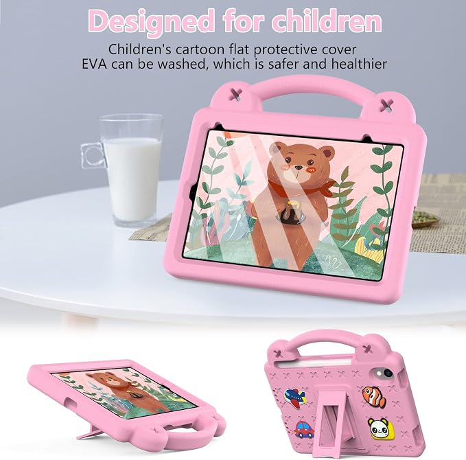 YRH for iPad mini A17 Pro Case 2024/iPad Mini 6 Kids Case 2021EVA Shockproof Cover for iPad mini 7th/6th Generation 8.3-inch with Stand Handle Strap Green
